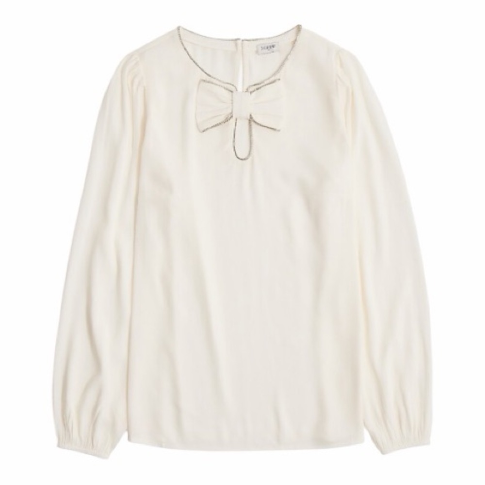 • J. Crew Factory • Jeweled Bow Top